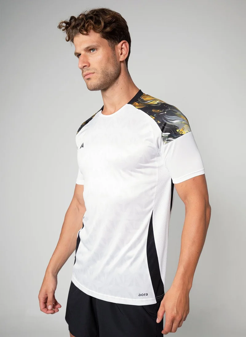 Aora  Men’s Soccer Jersey V7 – White Quick-Dry Athletic Shirt for Football, Training & Outdoor Play for Men | Best Price UAE