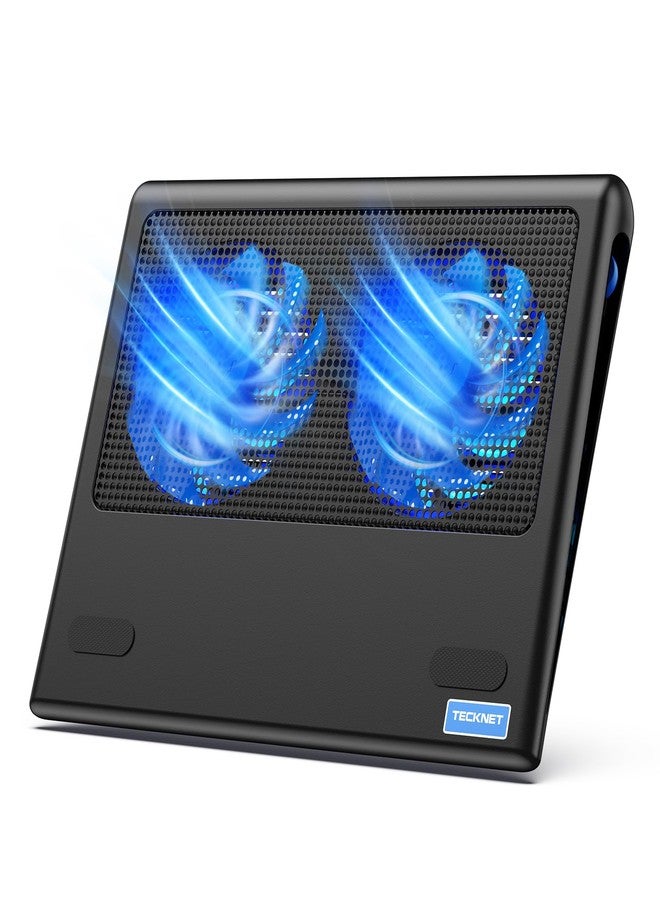TeckNet Laptop Cooling Pad, Portable Ultra-Slim Quiet Laptop Notebook Cooler Cooling Pad Stand with 2 USB Powered Fans, Fits 12-16 Inches - Image 1