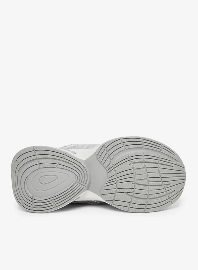 Styli Active Silver Metallic Panel Sporty Sneakers