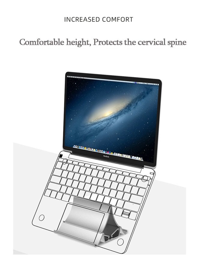 FlashHawk Vertical Laptop Stand,Tablet Phone Holder for Gaming Laptop Base White  - Image 4
