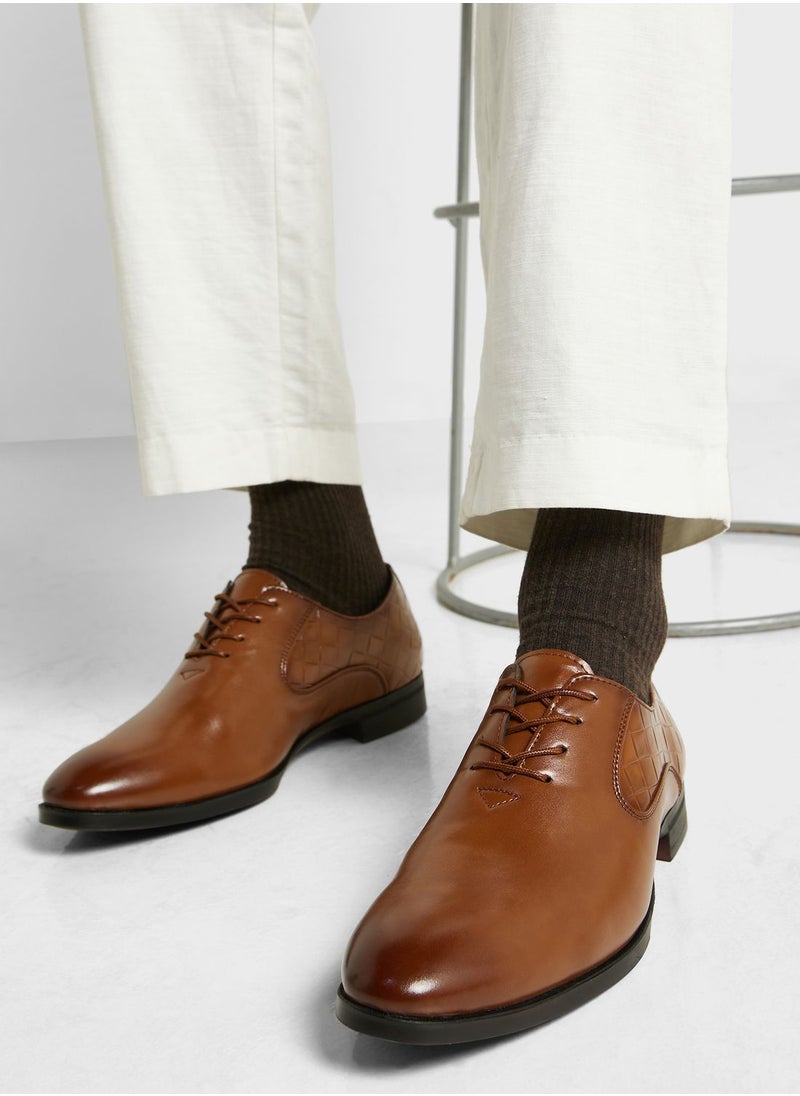 Robert Wood - Classic Embossed Formal Lace Ups - Image 1