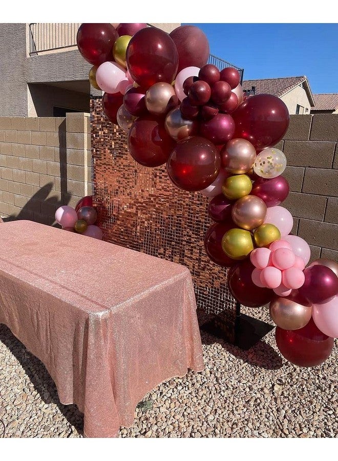 Janinus Burgundy Balloon Garland Arch Kit Maroon Balloons 12 In 5 In 80pcs Wine Red Balloons Matte Balloons for Graduation Wedding Bridal Shower Birthday Party Anniversary & Women Party Decoration - Image 4