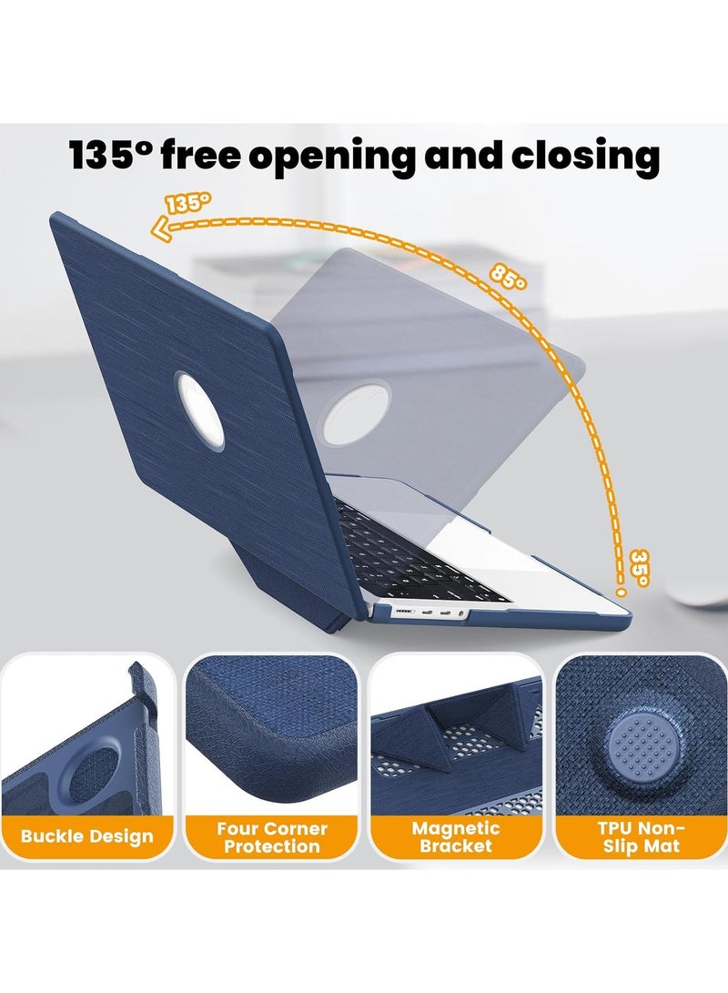 Compatible with MacBook Air 13-inch cases for M4, M3, M2 models (2025, 2024, 2022), A3240, A2681, A3113. Includes foldable stand, mouse pad, and keyboard cover. MacBook Air 13.6-inch hard-shell fabric case. - Image 5