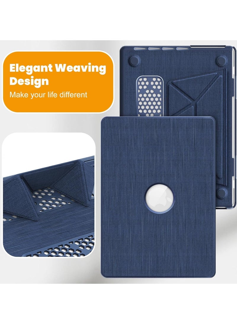 Compatible with MacBook Air 13-inch cases for M4, M3, M2 models (2025, 2024, 2022), A3240, A2681, A3113. Includes foldable stand, mouse pad, and keyboard cover. MacBook Air 13.6-inch hard-shell fabric case. - Image 3
