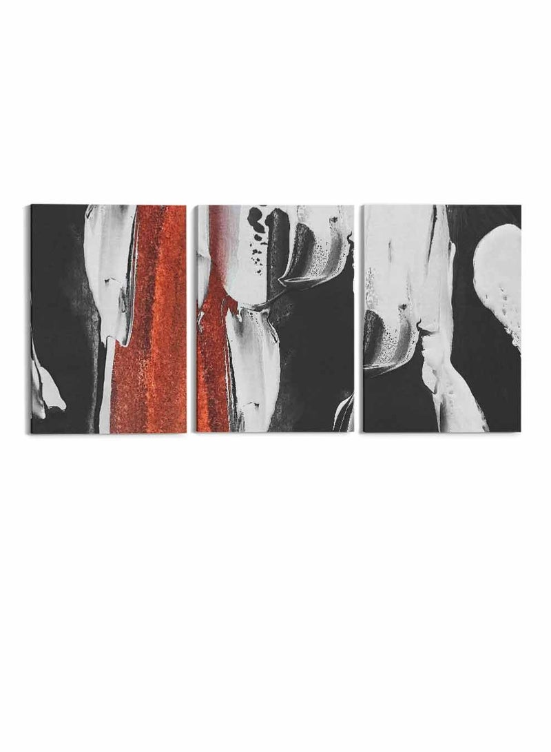 LOWHA Set Of 3 Framed Canvas Wall Arts Stretched Over Wooden Frame, Abstract Adornment Murals Paintings, For Home, Living Room, Office Decor - Image 5