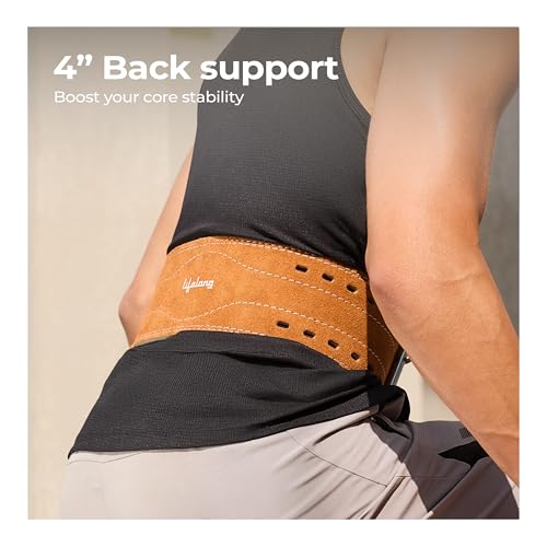 Lifelong Suede Leather Gym Belt for Men & Women | Powerlifting Deadlift Belt for Heavy Workouts, Weightlifting, Squats & Back Support | Professional Gym Lifting Belt – Medium Size, Brown - Image 5