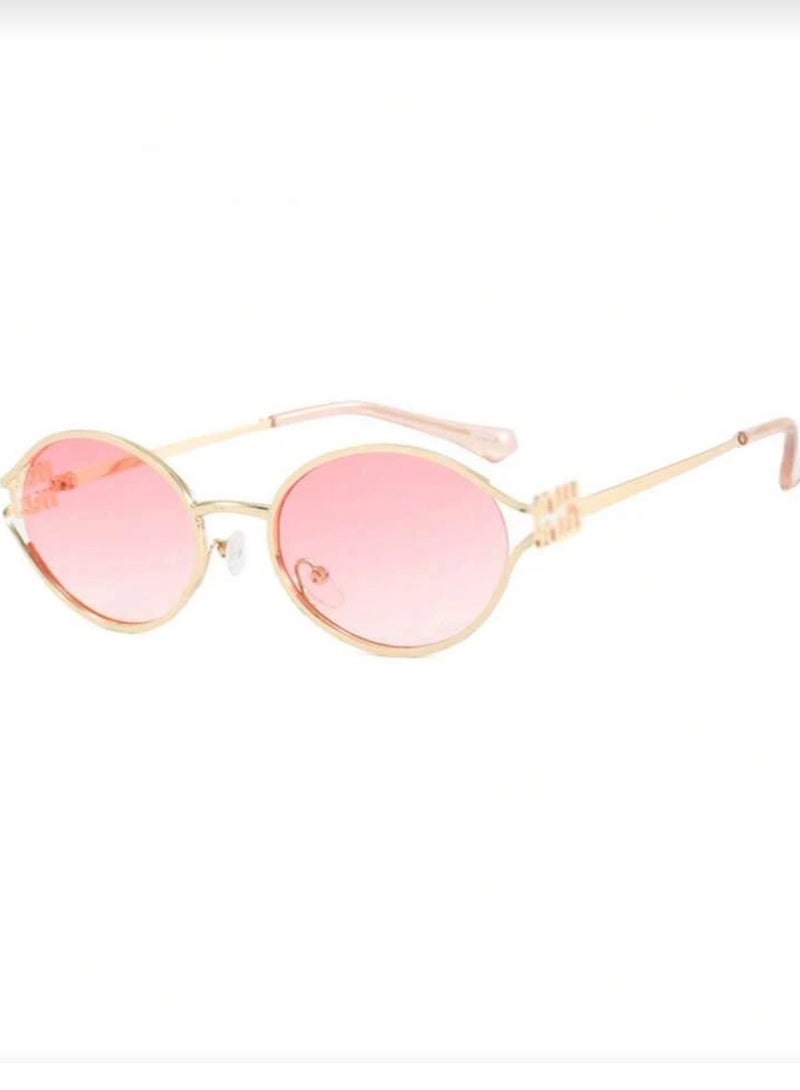 شي إن نظارة عصرية بيضاوية الشكل بتصميم ريترو، مناسبة للسفر والعطلات وإكسسوارات الشاطئ، إكسسوار أساسي لملابس الخريف/الشتاء - Image 1