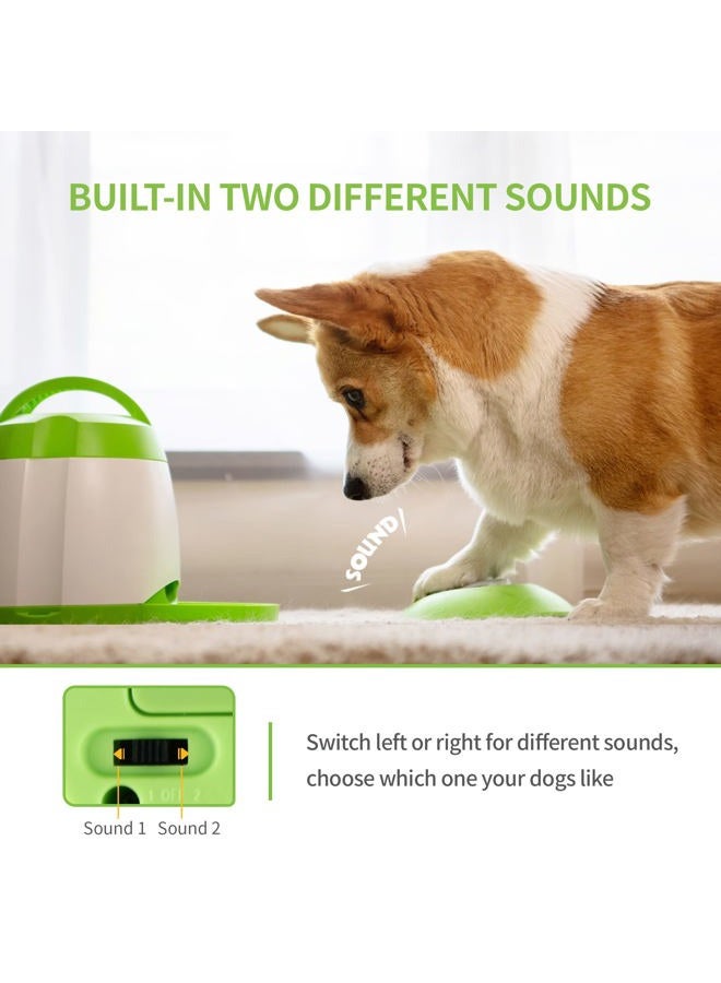 PETGEEK Automatic Dog Treat Dispenser with Button - Puzzle Memory Training Dog Button Feeder, Pet Geek Button Treat Food Dispensing Dog Toys Interactive, Iq Training Dog Feeder (Green) - Image 5