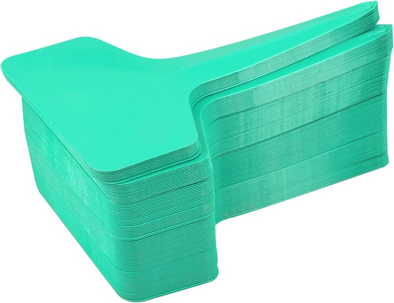 KINGLAKE Green Plant labels,100 Pcs 6 x10cm Plastic Plant T-Type Tags Nursery Garden Labels - Image 3