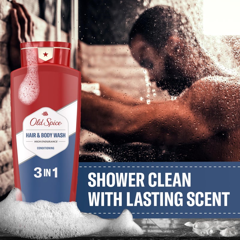 Old Spice Refreshing 2-in-1 Hair & Body Wash Conditioner for Men, High Endurance, 3X Defense, 24/7 Shower Fresh with Lasting Scent, Scented, 24 oz - Image 4