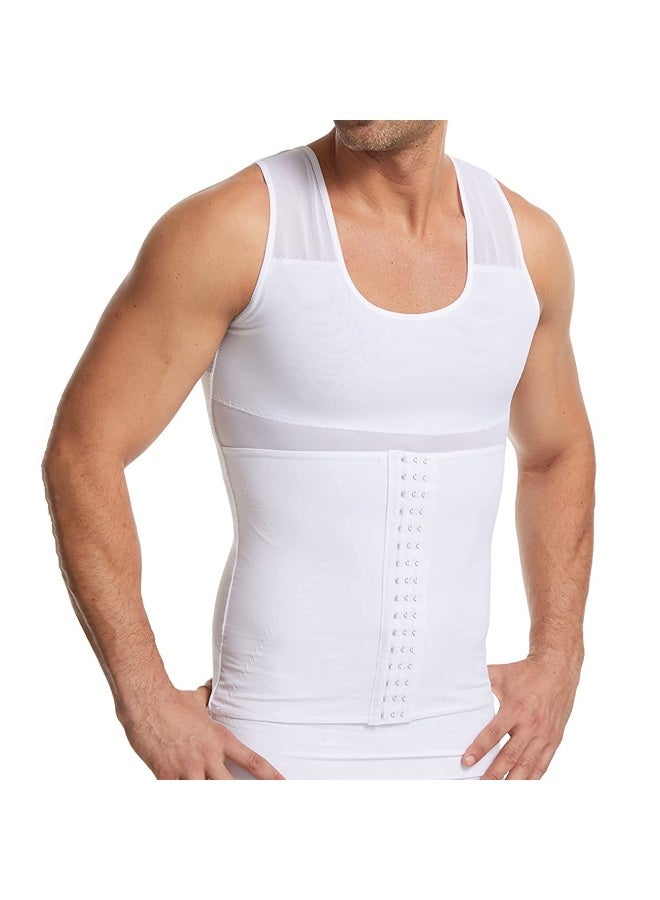 general Men Body Shaper Slimming Vest Tight Tank Top Compression Shirt Tummy Control Underwear Binder,Chest Body Posture Corrector Corset Sleeveless Vest Abdomen Control Underwear Shapewear THermal Tops - Image 2