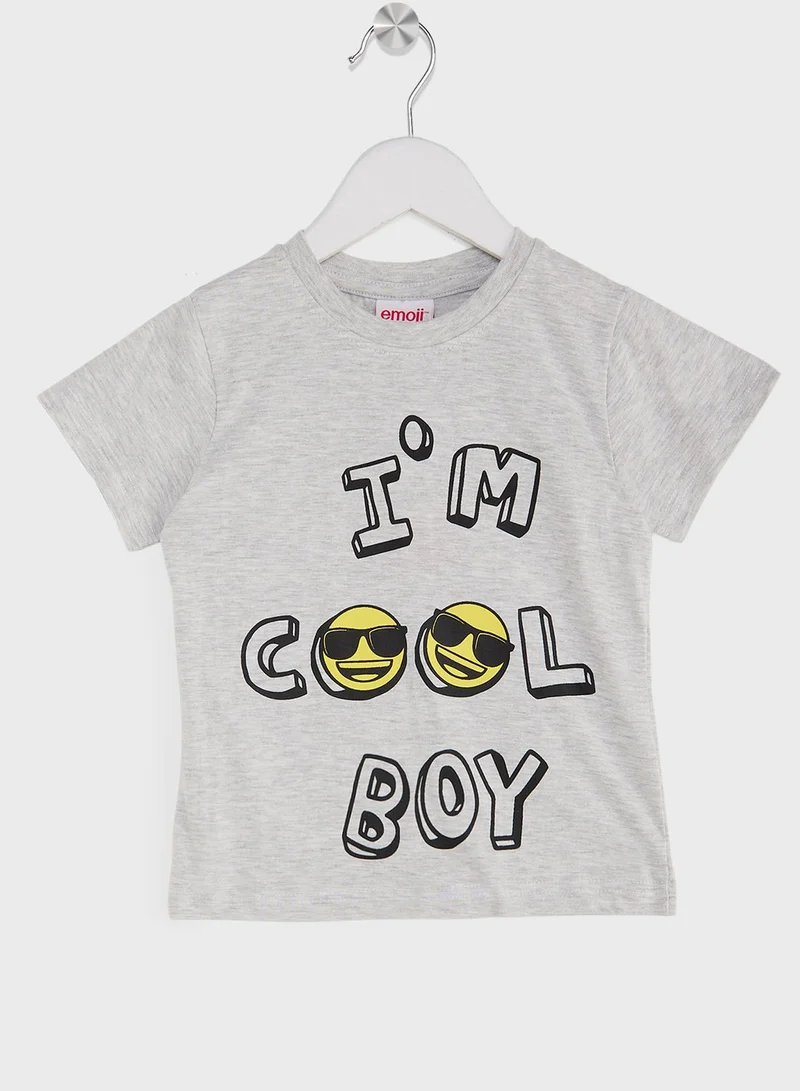 Emoji Private Label Boys Smiley T-Shirt