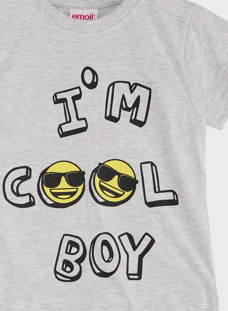 Emoji Private Label Boys Smiley T-Shirt