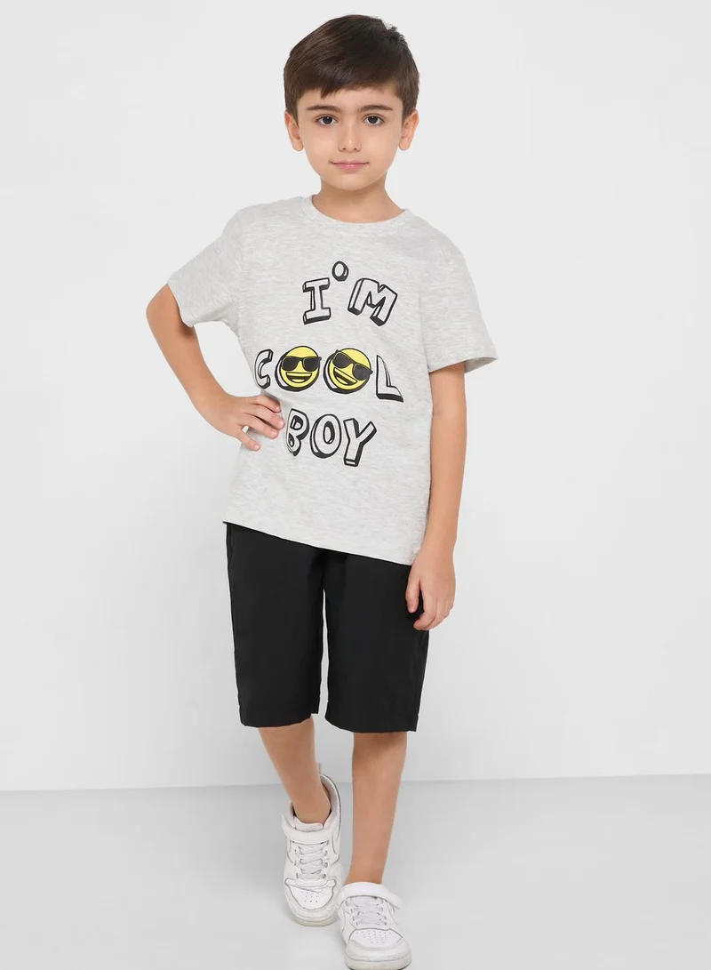 Emoji Private Label Boys Smiley T-Shirt