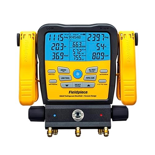 Fieldpiece SM382V Wireless 3-Port SMAN Refrigerant Manifold with Vacuum Gauge – Digital Gauges for HVAC & Refrigeration - Image 1