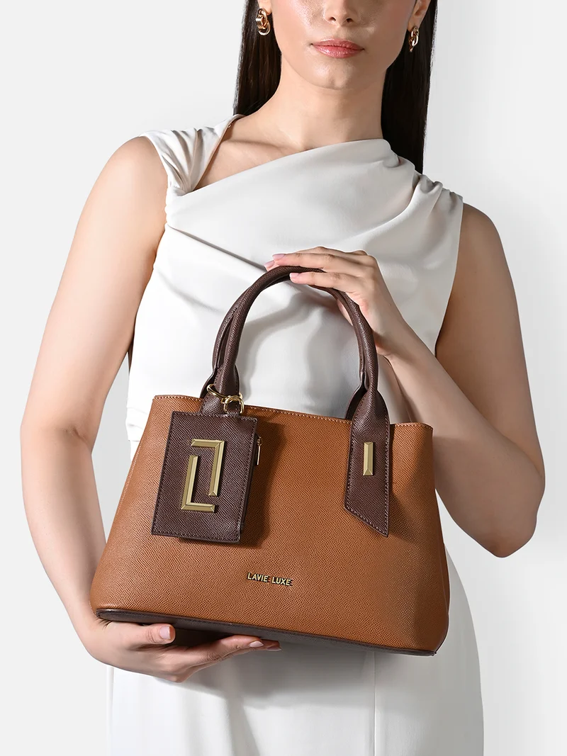 Lavie  Luxe Women's Duo Rumba Satchel (Tan) for Women | Best Price UAE