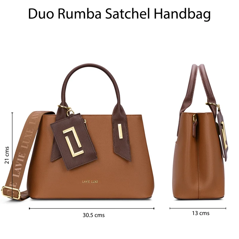 Lavie  Luxe Women's Duo Rumba Satchel (Tan) for Women | Best Price UAE