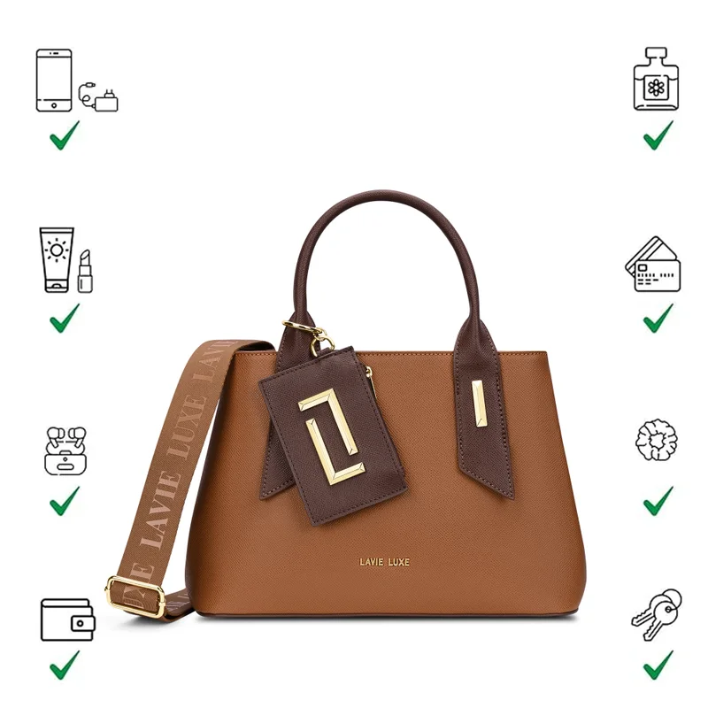 Lavie  Luxe Women's Duo Rumba Satchel (Tan) for Women | Best Price UAE