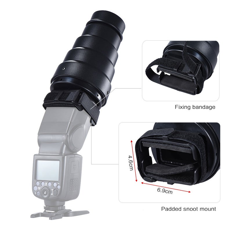 Metal Beam Cylinder Pig Beak Spotlight Cylinder with Honeycomb Grid 5pcs Colour Filter Kit Suitable for Bully Port / Bowens Port / Roof Lights - Image 4