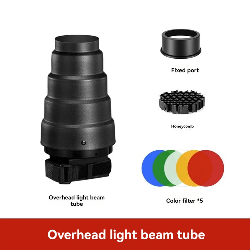 Metal Beam Cylinder Pig Beak Spotlight Cylinder with Honeycomb Grid 5pcs Colour Filter Kit Suitable for Bully Port / Bowens Port / Roof Lights - Image 2