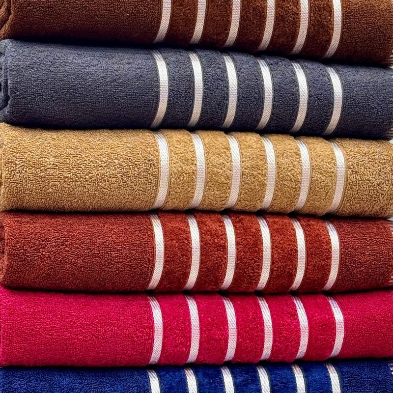 STAMIO Cotton 450 GSM Hand Towel Set of 3, 40 X 60 cm for Men, Women, Home Use, Gym, Wash Basin, Sports, Workout | Soft, Absorbent, Quick Dry, Full Size Large | Brown + Grey + Magenta - Image 4