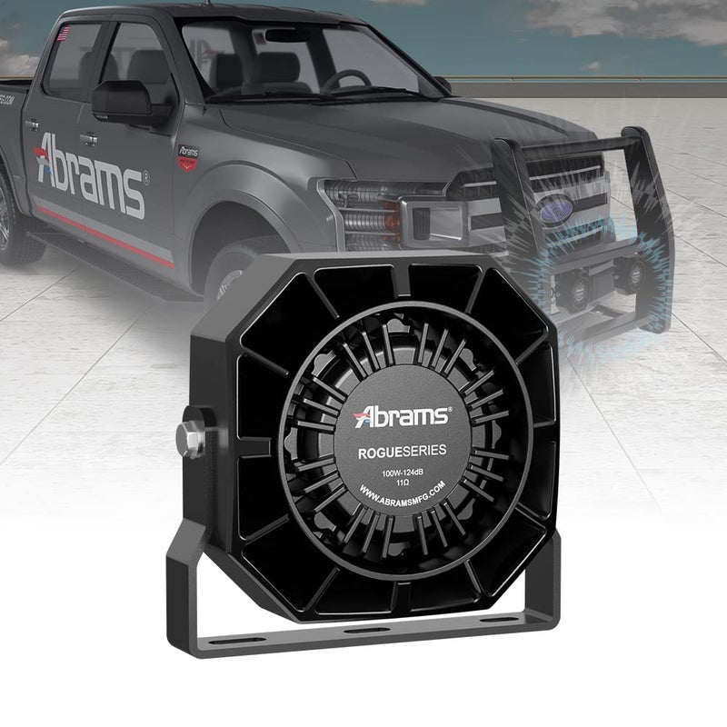 Abrams Rogue 100 Watt Siren Speaker High Performance Capable with Any 100 Watt Siren Ultra Slim Low Profile