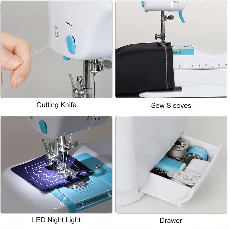 Tazweeq Electric Sewing Machine, Portable Sewing Machine for Beginner, 12 Built-in Stitches, 2 Speed Free-Arm Crafting Mending Machine or Kids,Women - Image 5