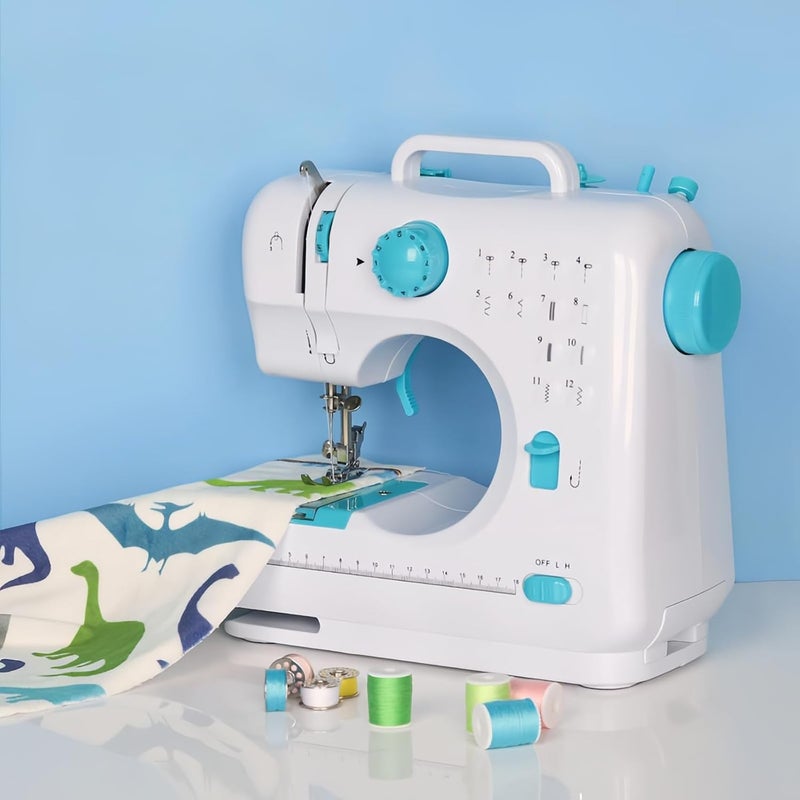 Tazweeq Electric Sewing Machine, Portable Sewing Machine for Beginner, 12 Built-in Stitches, 2 Speed Free-Arm Crafting Mending Machine or Kids,Women - Image 3