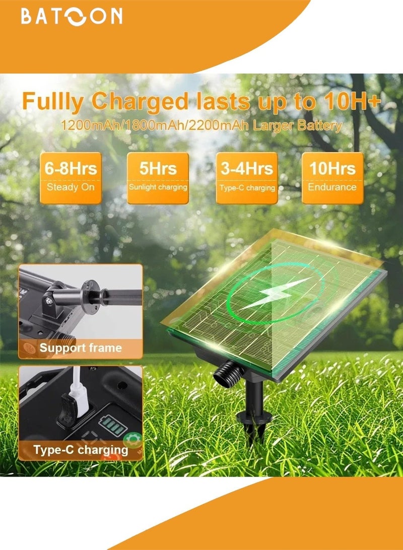 Batoon Outdoor Solar Lights, G40 Bulbs, Fairy Lights, 10m, 15 LED Bulbs, Garden Fairy Lights with Remote Control, Light Spacing 40cm - Warm White IP65 Waterproof String Lights, Garden Holiday Decoration Lights - Image 5