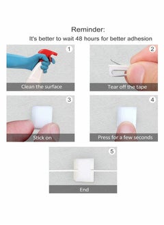 KASTWAVE 100 PCS Light Strip Mounting Clips White Self Adhesive Led Light Fasteners Mounting Holder Cable Clamp Organizer for 10mm Light Strip (10 mm)  - Image 4