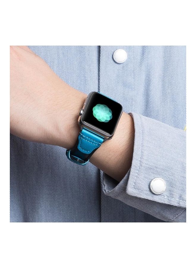 NIBEMINENT Replacement Watchband For Apple Watch Black/Blue - Image 5