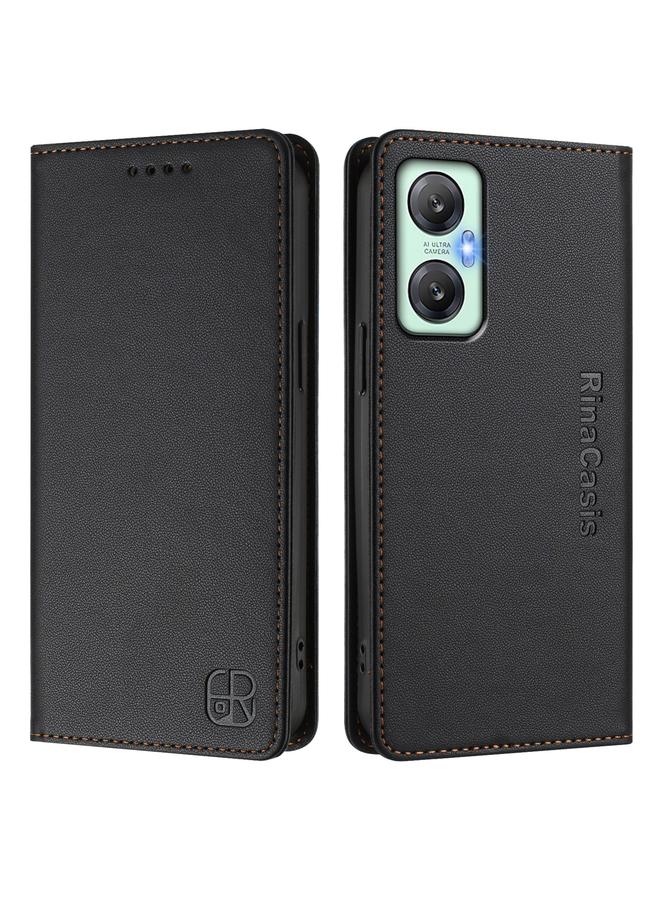 S-TOP Case For Infinix Hot 20 5G RC01 Dual-Folded Magnetic Suction RFID Leather Phone Case - Image 2
