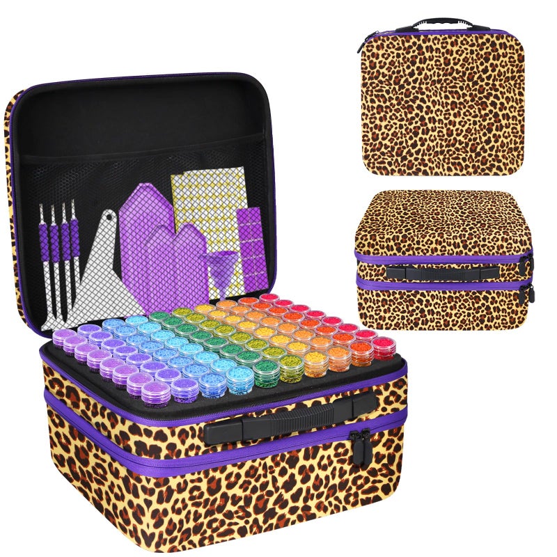 ZORETCO Diamond Painting Storage Containers,240 Slots Diamond Painting Accessories with Tools for Diamond Art Organizer Craft Jewelry Beads Storage Box - Image 1