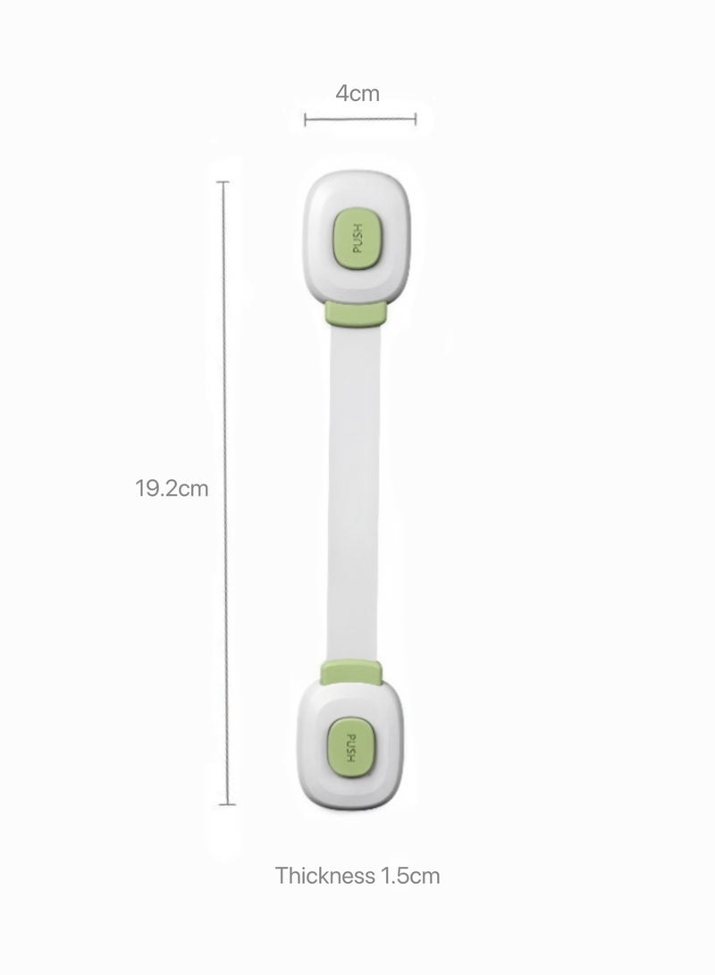 Premium Child Safety Lock, Made Of Eco-Friendly Abs And Pvc Materials, Genuine 3M Double-Sided Tape, Press-To-Unlock, Suitable For Corner Installation In Homes, Upgraded Safety Protection, Green  - Image 1