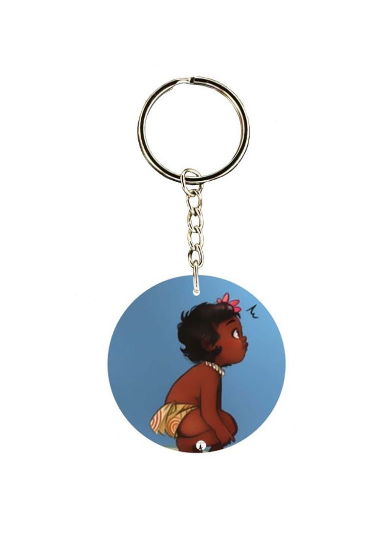 Baby Moana Printed Keychain