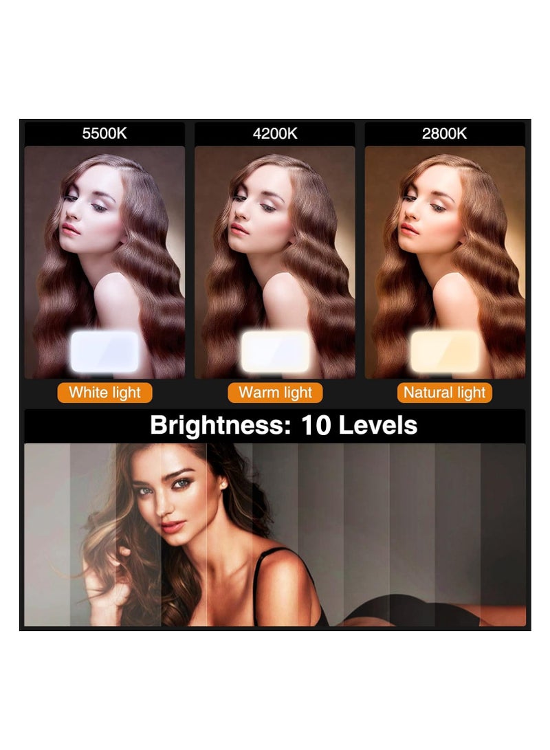 SYOSI Selfie Light with Clip, 3 Light Modes, 78 LED beads, 9 Colors LED Video Light with 3000 mAh Battery, CRI 95+, Rechargeable Portable Clip on Light for Makeup, Vlog, YouTube, TikTok Live Streaming - Image 4