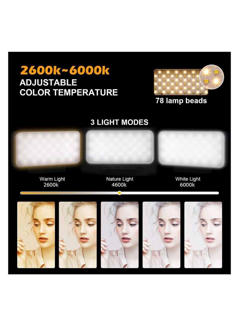 SYOSI Selfie Light with Clip, 3 Light Modes, 78 LED beads, 9 Colors LED Video Light with 3000 mAh Battery, CRI 95+, Rechargeable Portable Clip on Light for Makeup, Vlog, YouTube, TikTok Live Streaming - Image 3