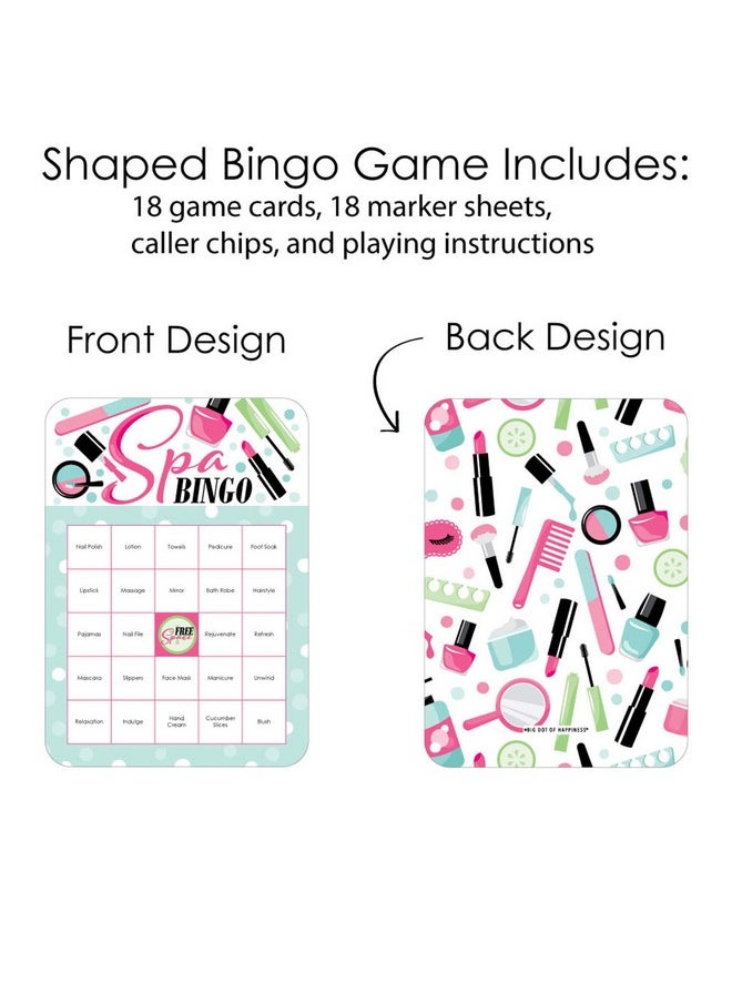 Big Dot of Happiness Big Dot of Happiness Spa Day - Bingo Cards and Markers - Girls Makeup Party Bingo Game - Set of 18  - Image 3