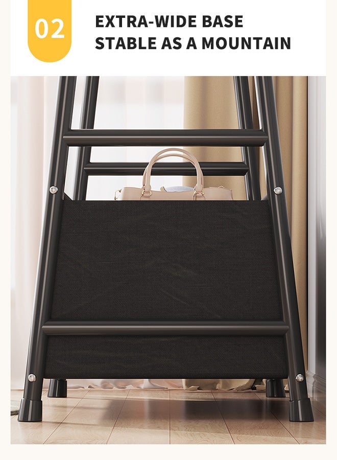 Clothes Rack, Clothing Garment Rack Clothes Organizer and Holder Metal Clothing Stand Hanging Clothes 1-Tier Storage Shelf for Boxes Shoes Boots Commercial Grade Multi-Purpose Entryway Shelving Unit for Home Office Bedroom,85x40x150cm