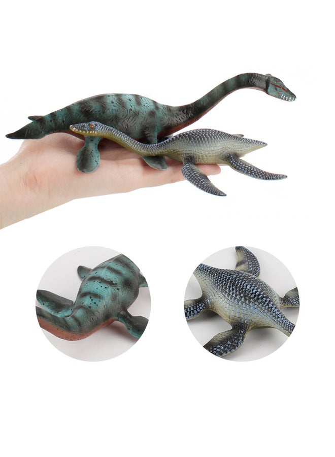 Animals Jurassic Ancient Beasts Prehistoric Biological Model Solid Plesiosaur Sliding Tooth Dragon Krou Dragon Hand-Color:5 Prehistoric Marine Creatures 660g  - Image 5