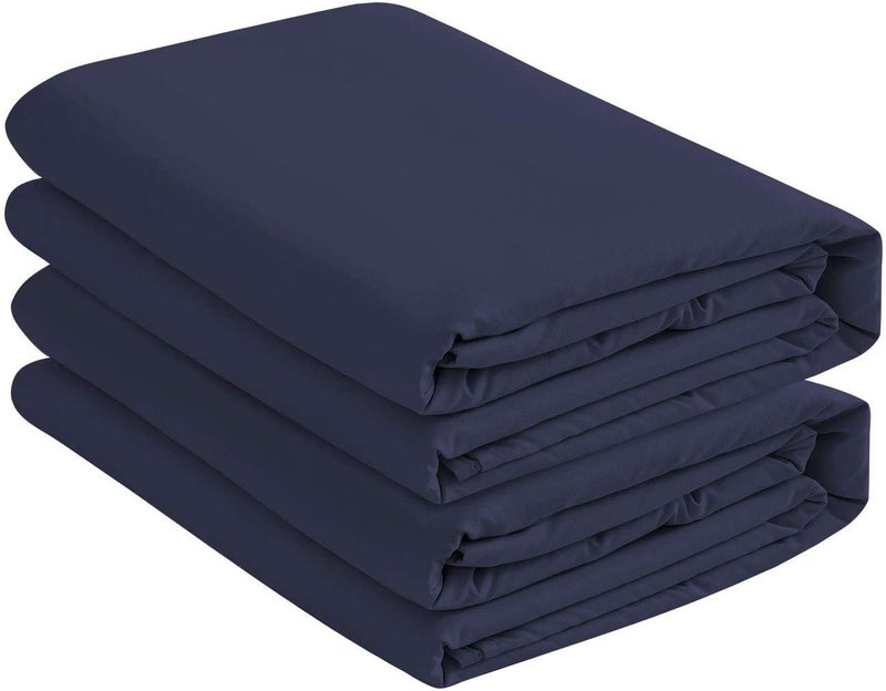 DESTINY CRESCENT BED Knit Jersey Micro Fiber 2 Twin XL Fitted Bed Sheets (2-Pack) Soft & Comfy - Twin XL  15"" Deep Pocket  39"" x 80"" Great for Dorm Room  Hospital and Split King Dual Adjustable Beds (Twin XL  Navy Blue) - Image 2