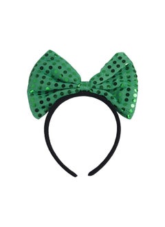 HOXIEYA St. Patrick'S Day Hairband, Green Shamrocks Bow Headband, 1Pcs, Unisex, For Adults  - Image 1
