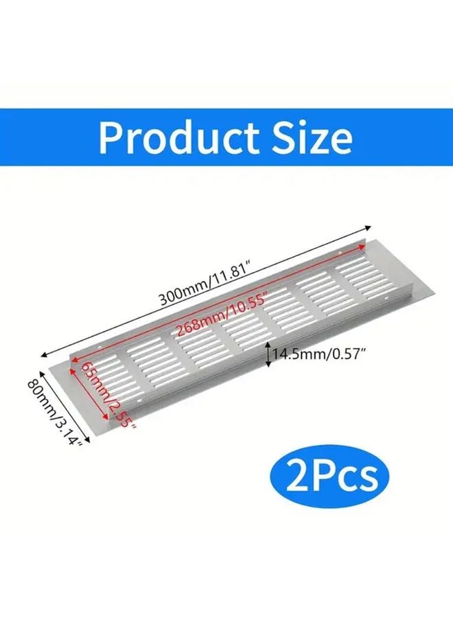 Heavy Duty Aluminum Ventilation Grille 2pcs For Cabinet Wardrobe Dustproof Moisture Resistant - Image 4