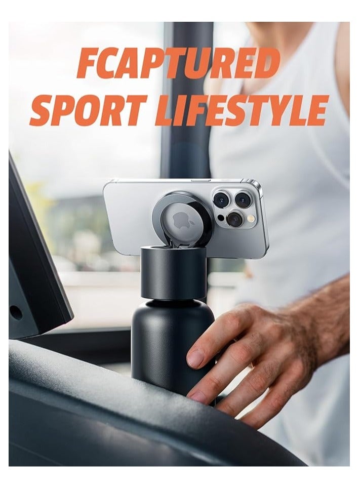 Lisen Lisen for MagSafe Water Bottle 24oz Magnetic Stainless Steel Gym Bottles , Car Cup Holder Phone Holder, Insulated Thermos Coldest Water Bottle for iPhone 15 Pro Max Sports Bottle Accessories - Image 2