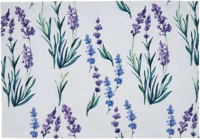 Fennco Styles Fennco Styles Garden Lavender Print Placemats 13 x 19 Inch Set of 4  Delicate Floral Table Mats for Home Dining Room Dcor Banquets Indoor  Outdoor Event and Special Occasion  - Image 2