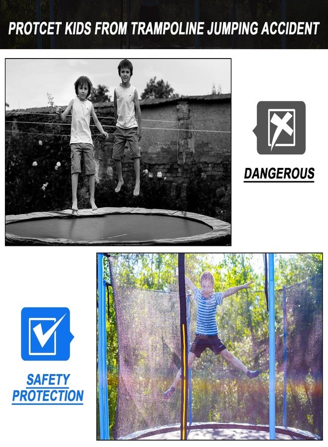 Jexine Trampoline Net Replacement Trampoline Safety Net Round Frame Trampolines Enclosure Net Weather Resistant Breathable Trampoline Net with Double Headed Zippers, Net Only (6 Straight Poles,15 FT) - Image 5