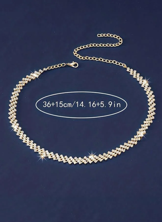 Take Two Take Two Gold Embellished Link Necklace