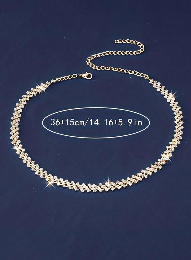 Styli Gold Embellished Link Necklace - Image 2