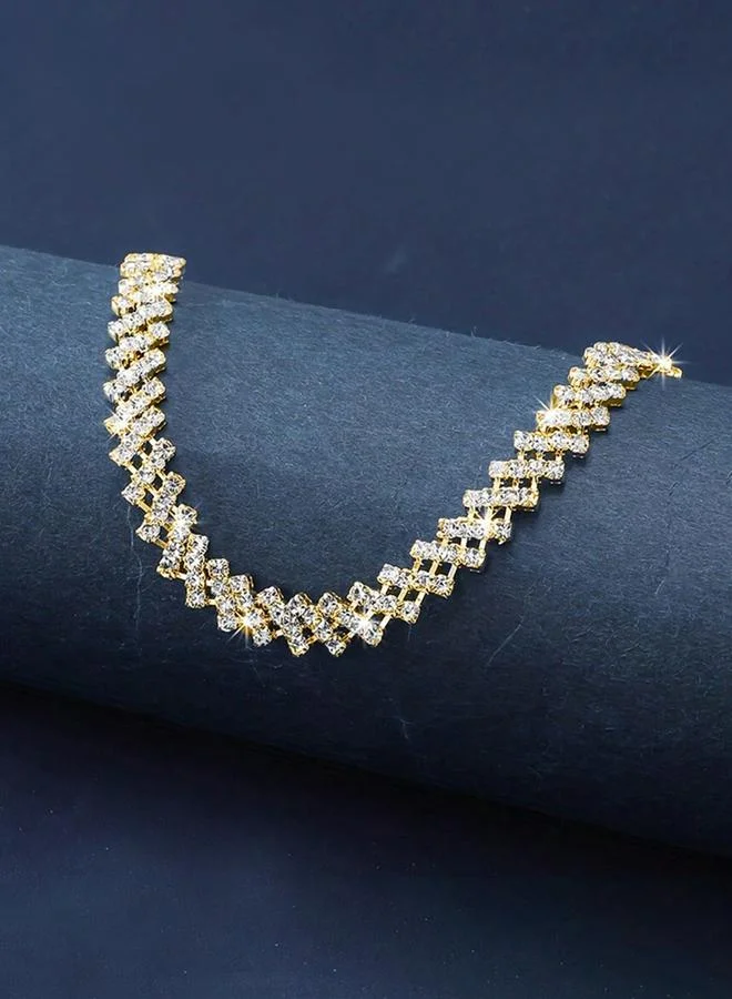 Take Two Take Two Gold Embellished Link Necklace