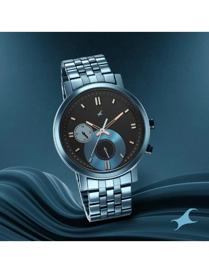 fastrack Men's Metal Analog Watch 3287QM02 - 45 mm